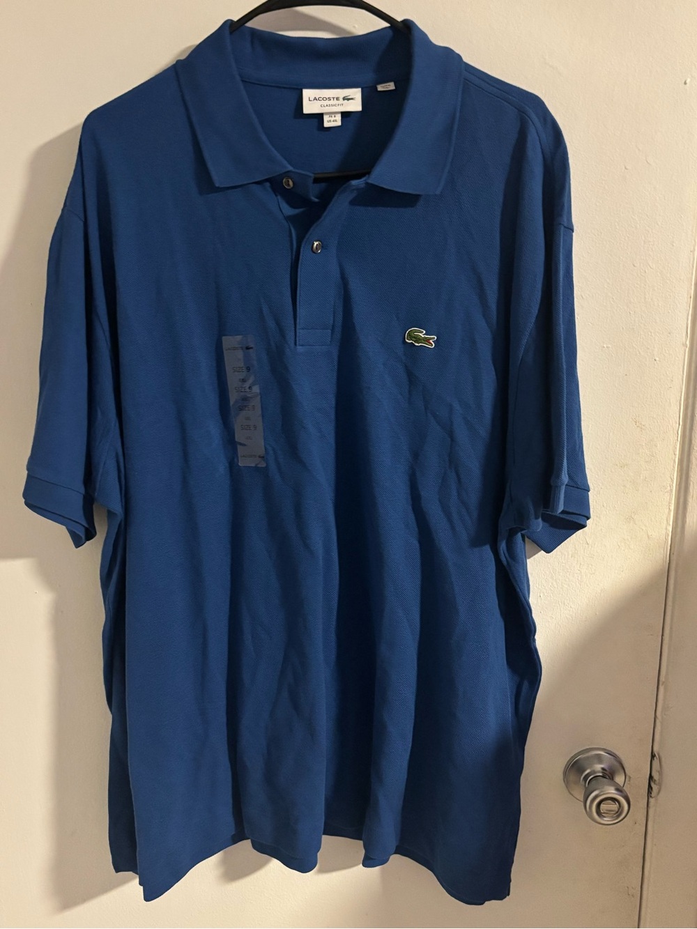 NWT Lacoste Classic Fit Polo Shirt 4XL FR 9 Short Sleeve Crocodile Logo
(1121)